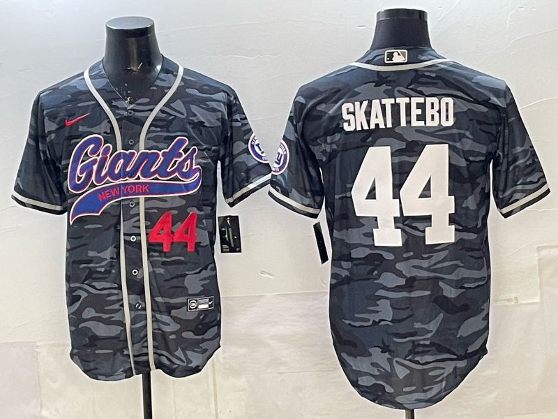 Men 2025 New York Giants #44 Skattebo Camo Joint Name Nike Limited NFL Jersey 005